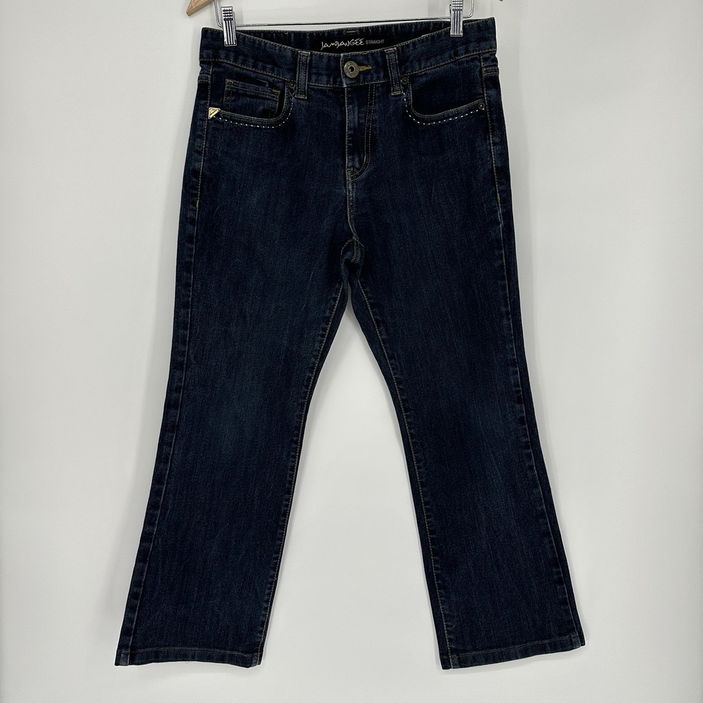 Jambangee Korean Straight Leg Dark Denim Jeans 32x26 Mid Rise Mens